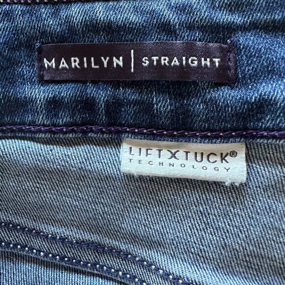 NWT NYDJ Blue Premium Denim Marilyn Straight Leg Jeans in Women's 16 - Picture 5 of 11